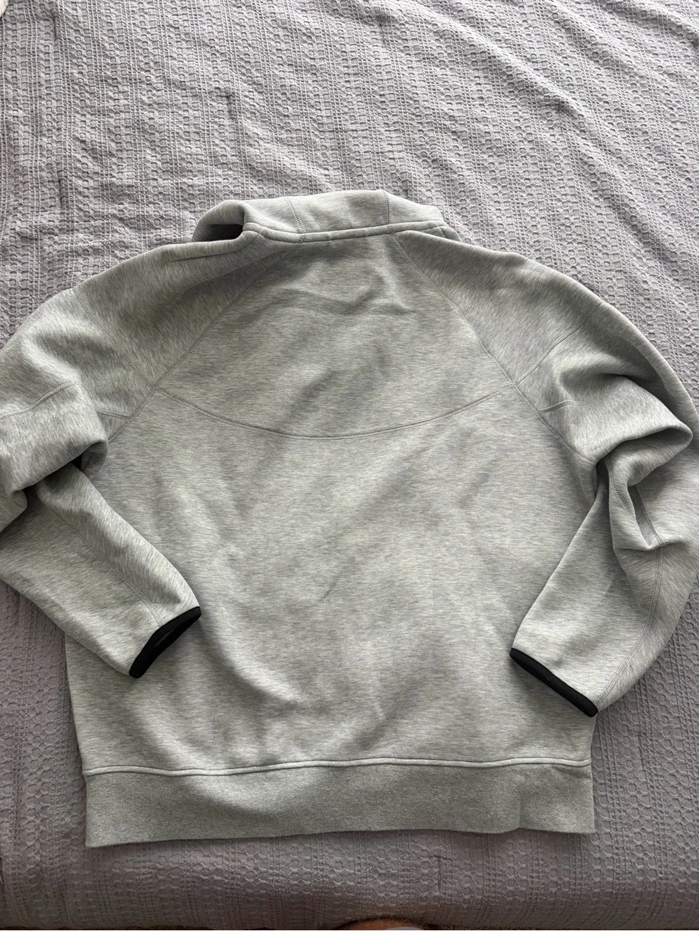 Nike Tech Light Gray Hoodie & Joggers Set with Black Accents